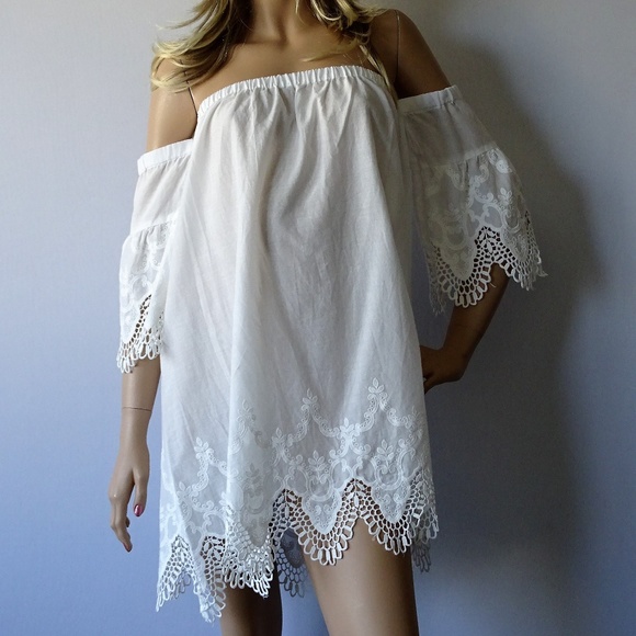 MINKPINK Other - Mink Pink Off Shoulder White Cover Up NWT